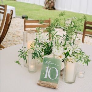 Sage Green Table Numbers